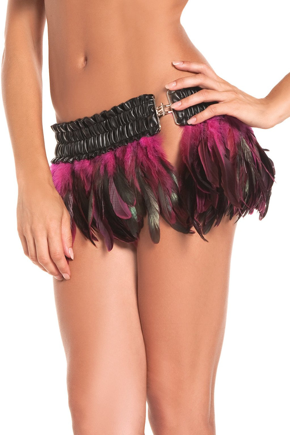 BW1000BL Turkey Exotic Feathers Skirt - Blue